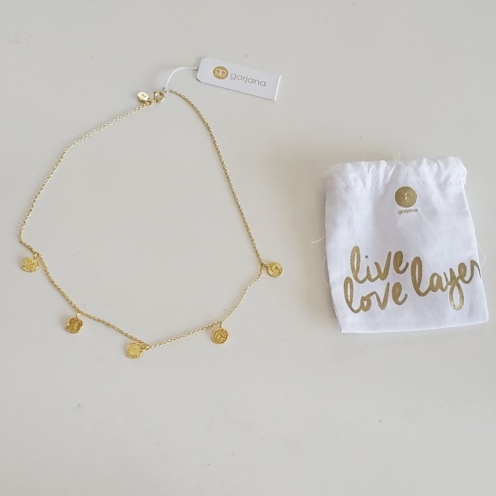 Gorjana 5 disk choker necklace